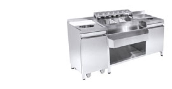 Bar Station Inox με Λεκάνη